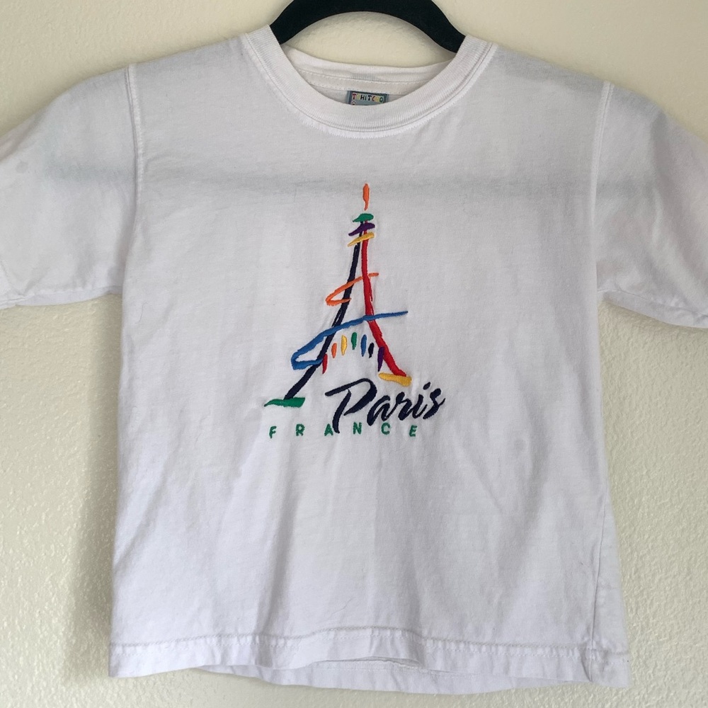 6 Year Old Paris France Multicolor T-Shirt, New